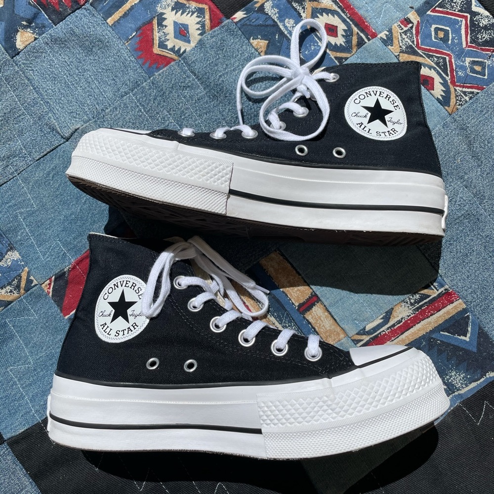 Platform Converse Black - Size 6.5
